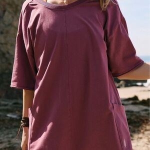 FREE PEOPLE MOVEMENT: Hot shot tee romper clove